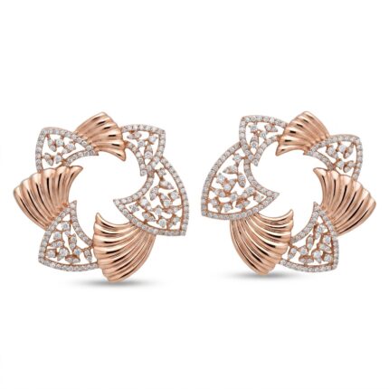 18K Gold Diamond Earrings - 0.96ct