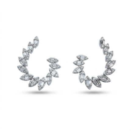 18K Gold Diamond Earrings - 1.38ct