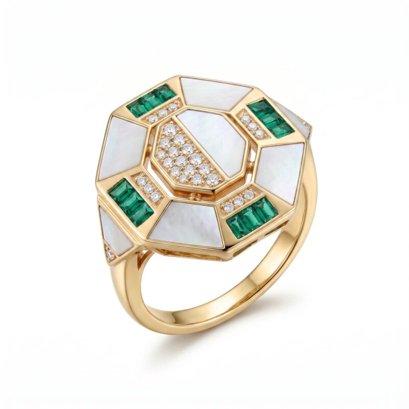 18K Gold Diamond Ring - 0.18ct