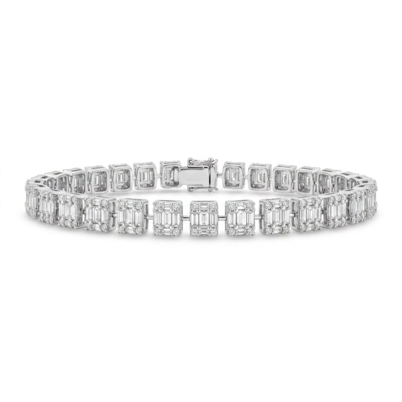 18K Gold Diamond Bracelet - 4.28ct