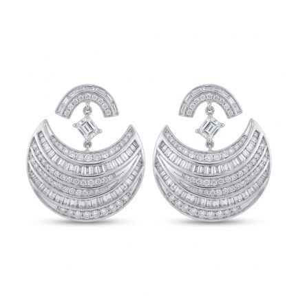 18K White Gold Diamond Earrings - 1.34ct 6.10g