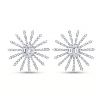 18K Gold Diamond Earrings – 1.88ct 7.27g