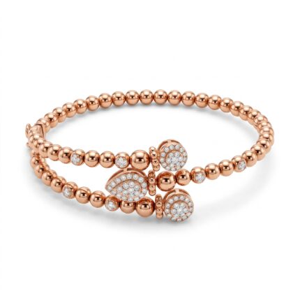 18K Gold Diamond Bangle 0.70ct 19.46g