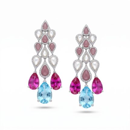 18K Gold Diamond Earrings - 0.99ct 9.22g