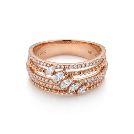 18K Gold Diamond Ring - 0.43ct 5.24g