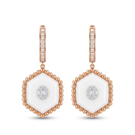 18K Gold Diamond Earrings - 0.34ct 7.88g