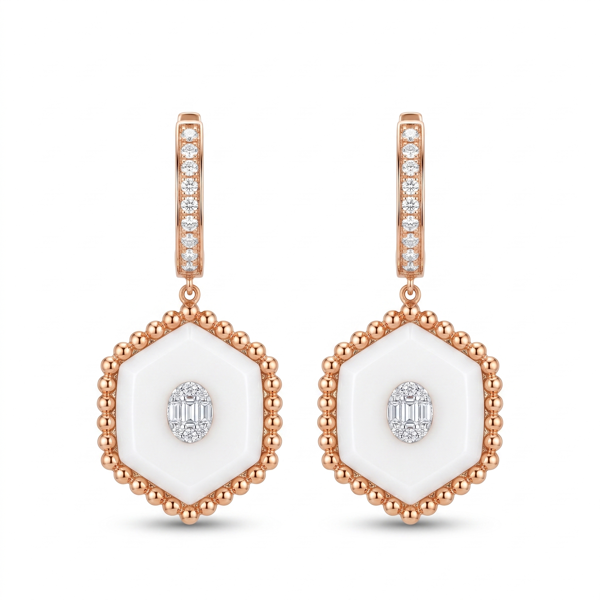 d9e2813b0987253ffa4c09c6c2a6c4b7.jpg 18K Gold Diamond Earrings - 0.34ct 7.88g - Image 1