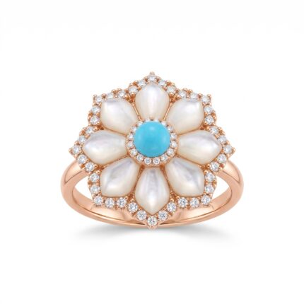 18K Rose Gold Diamond Ring - 0.33ct 3.09g
