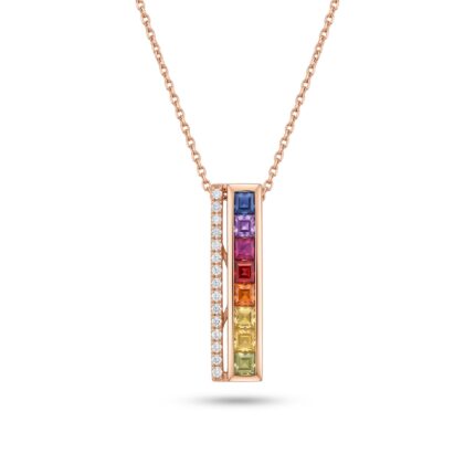 18K Rose Gold Diamond Pendant - 0.11ct 3.67g