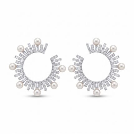 18K White Gold Diamond Earrings - 1.46ct 7.13g